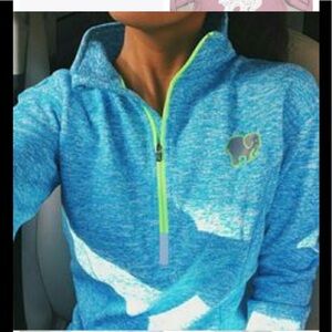 Ivory Ella Half Zip Pullover Fleece Lined Blue S